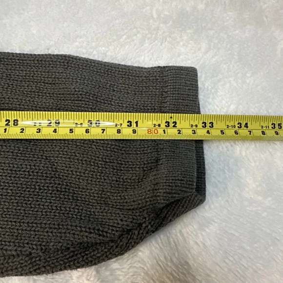 Vintage Eddie Bauer Dark Green Ribbed Cotton Crew Neck Sweater Long Sleeve‎ XLrg - Picture 6 of 7